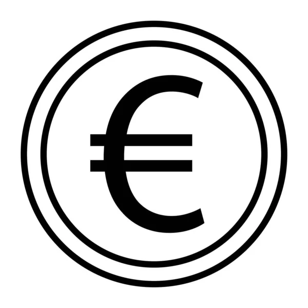 Ícone Círculo Euro Euro Vetor Ícone Esboço Estilo Moda — Vetor de Stock