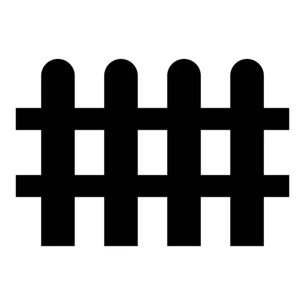フェンスアイコンのシンボルベクトルは白地に隔離されてる フェンスガーデンアイコン — ストックベクタ