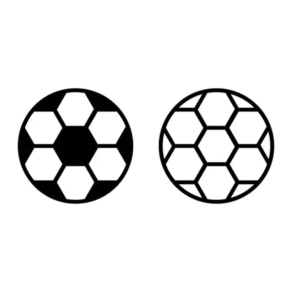 Icône Football Dans Deux Styles Vecteur Icône Ballon Football — Image vectorielle