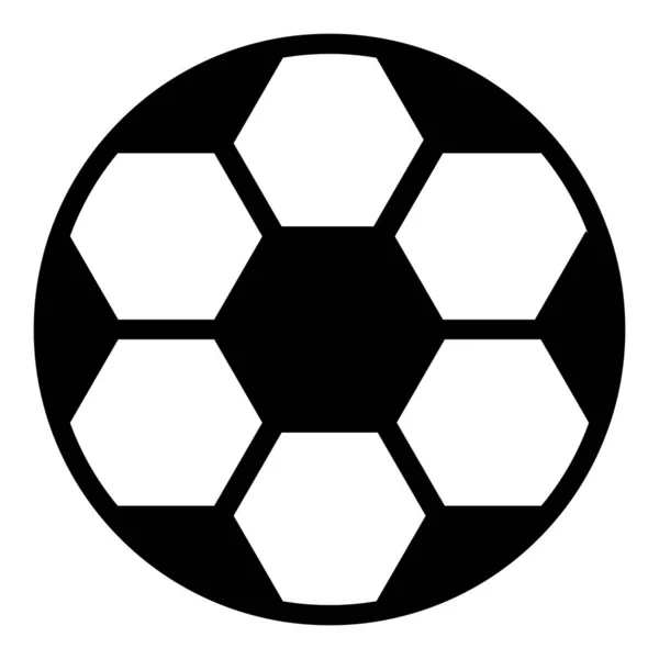 Wektor Piłki Nożnej Ikona Piłki Nożnej Prostym Stylu — Wektor stockowy
