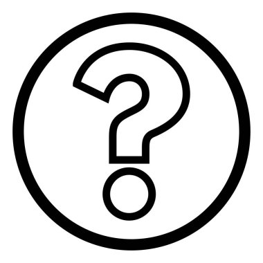 Soru ikonu çemberi. soru simgesi işareti vektörü