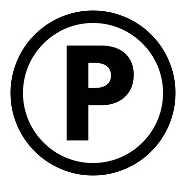 park simgesi daire vektörü beyaz arkaplanda izole edildi