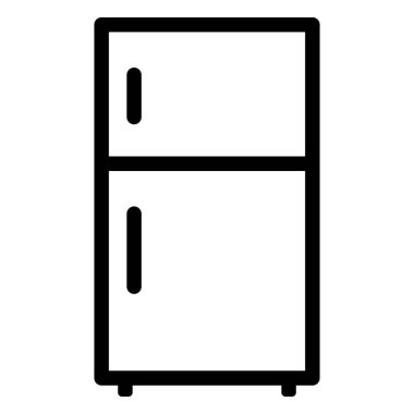 Buzdolabı ikon vektörü. Buzdolabı ikonu. dondurucu sembolü
