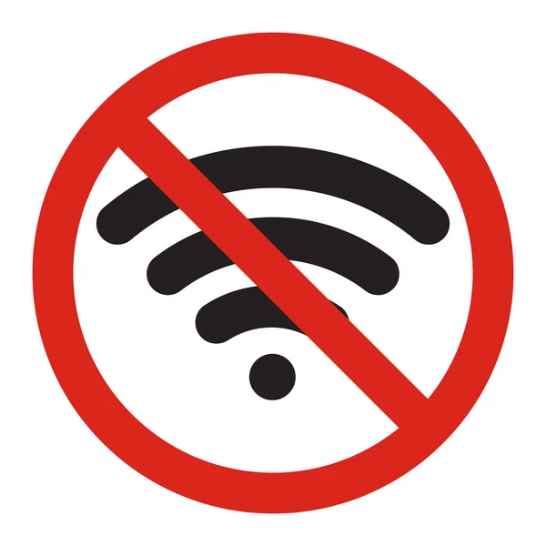 Kein Wifi Zeichen Symbolvektor Isoliert Auf Weißem Hintergrund — Stockvektor
