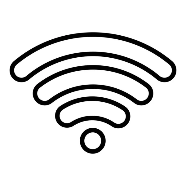 Wifi Line Icon Vector Apps Web Design Wireless Network Service — Stock Vector