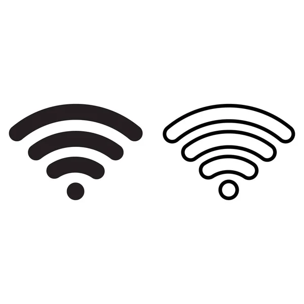 Wifi Icon Set Vektor Signalsymbol Drahtloses Symbol Verbindungszeichen — Stockvektor
