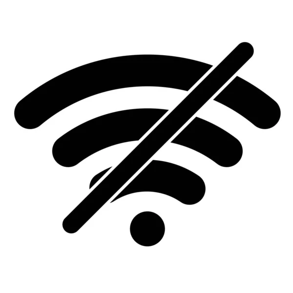 没有连接图标 没有Wifi图标 Wifi网络没有可用的图标 没有互联网信号符号 — 图库矢量图片