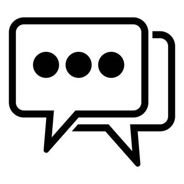 Sohbet mesaj simgesi. Konuşma balonu ikonu. vektör illüstrasyonu