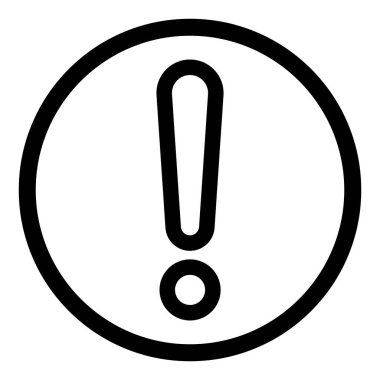 Ünlem tehlike simgesi vektörü satır biçiminde. Uyarı işareti. uyarı simgesi 