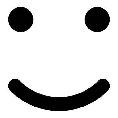 yüz işareti vektörü beyaz arkaplanda izole edildi