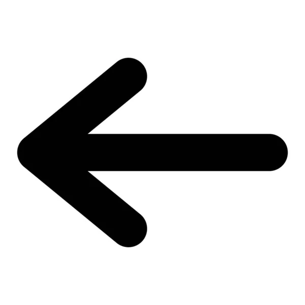 Icono Flecha Izquierda Deshacer Icono Flecha Atrás Icono Vector Signo — Vector de stock