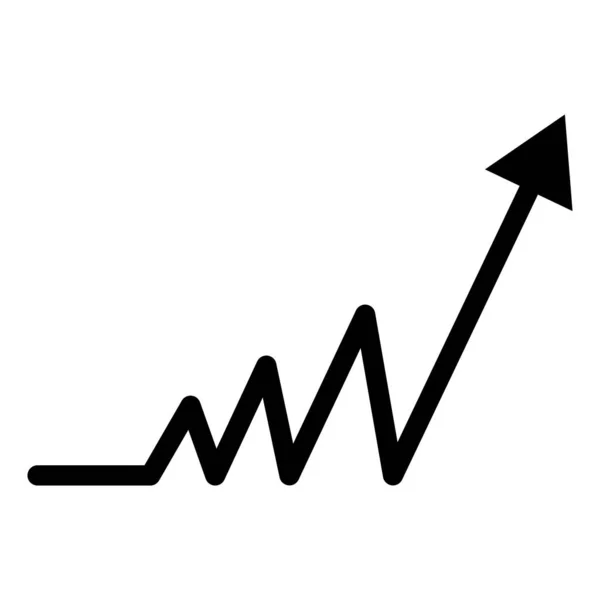 箭头像图表一样向上移动图标向量 成长中的企业箭头图标 — 图库矢量图片