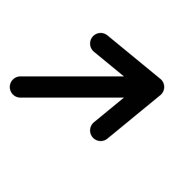 Arrow Δεξιά Εικονίδιο Μοντέρνο Στυλ Που Απομονώνονται Λευκό Φόντο Σύμβολο — Διανυσματικό Αρχείο