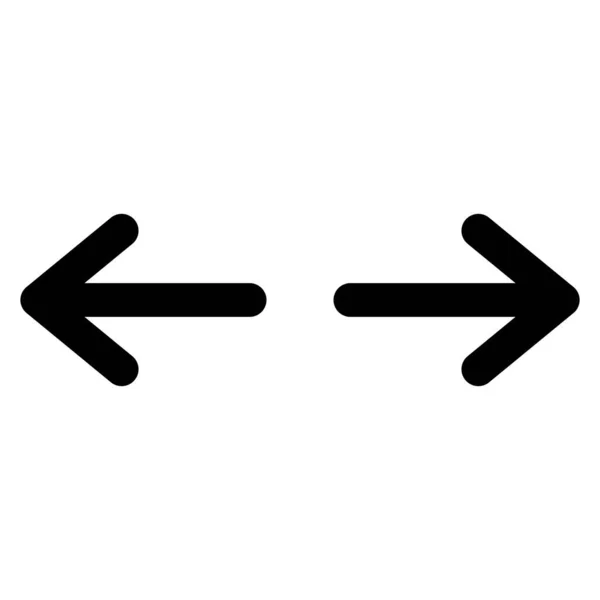 Links Rechts Pijl Pictogram Teken Vector Geïsoleerd Witte Achtergrond — Stockvector