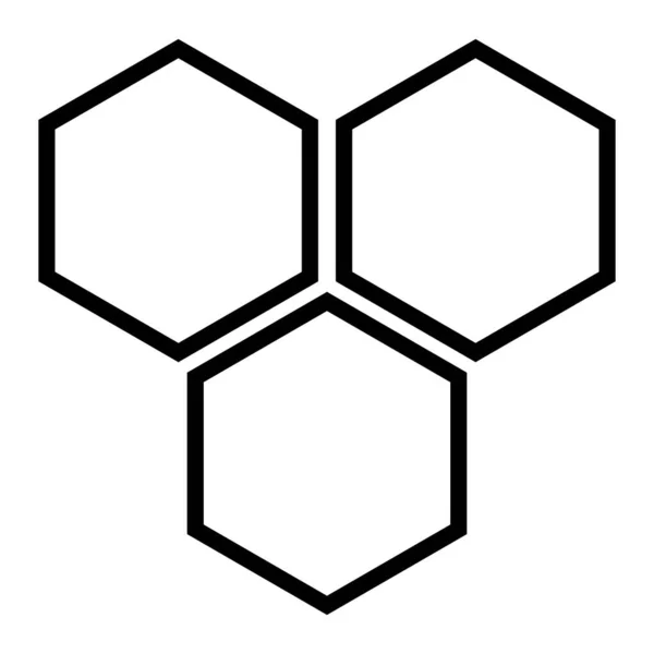 Peigne Miel Vecteur Icône Peigne Miel Symbole Ligne Signe Hexagonal — Image vectorielle