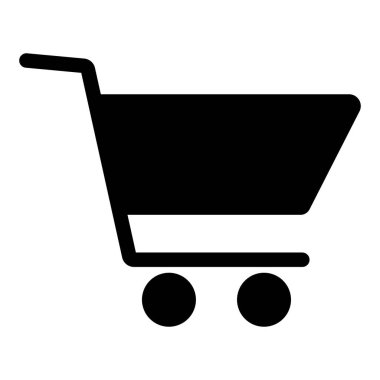 Düz stil bir alışveriş arabası ikonu. Web sitesi için alışveriş sepeti ikonu vektörü