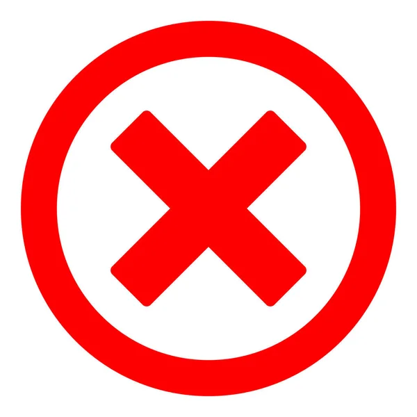 Red Delete Icon Circle Vektor Entfernen Schließen Abbrechen Und Falsche — Stockvektor