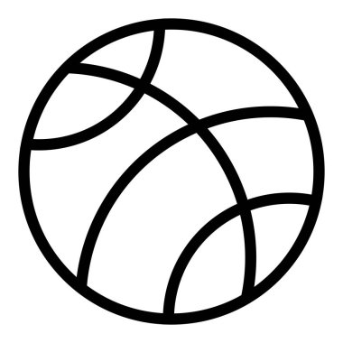 Beyaz arkaplanda izole edilmiş moda tarzında basketbol simgesi vektörü