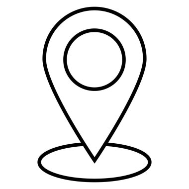 Pin işaretleyici konum ikon vektörü. Konum, iğne, imleç simgesi tasarımı