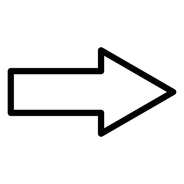 Linienpfeil Symbolvektor Isoliert Auf Weißem Hintergrund Pfeilsymbol Rechts — Stockvektor