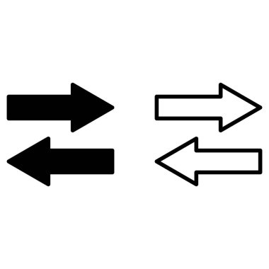 Ok simgesini iki şekilde aktarın. Veri aktarım vektör simgesi. Simgeyi takas et