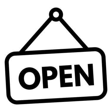 Beyaz arkaplanda izole edilmiş moda biçiminde açık simge vektörü