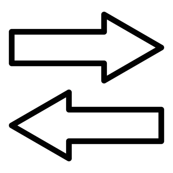 Transfer Arrows Outline Icon Vector Exchange Icon — Stock Vector