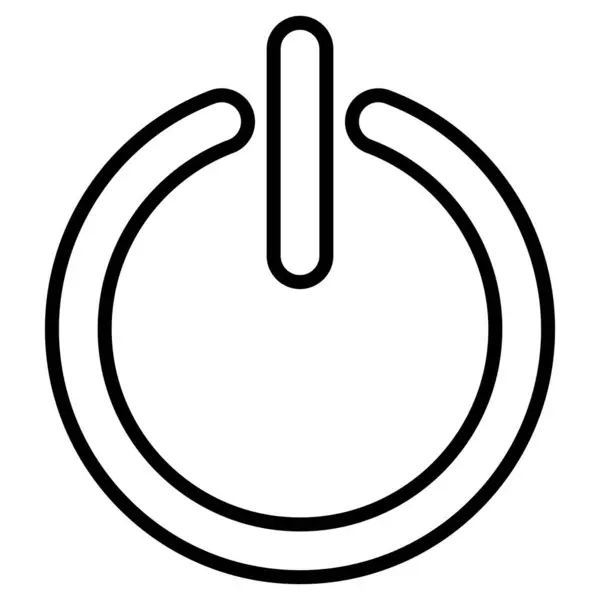Icône Power Contour Vectoriel Isolé Sur Fond Blanc Fermez Icône — Image vectorielle