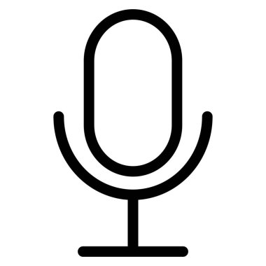 Beyaz arkaplanda modada izole edilmiş mikrofon simgesi vektörü. Mikrofon simgesi