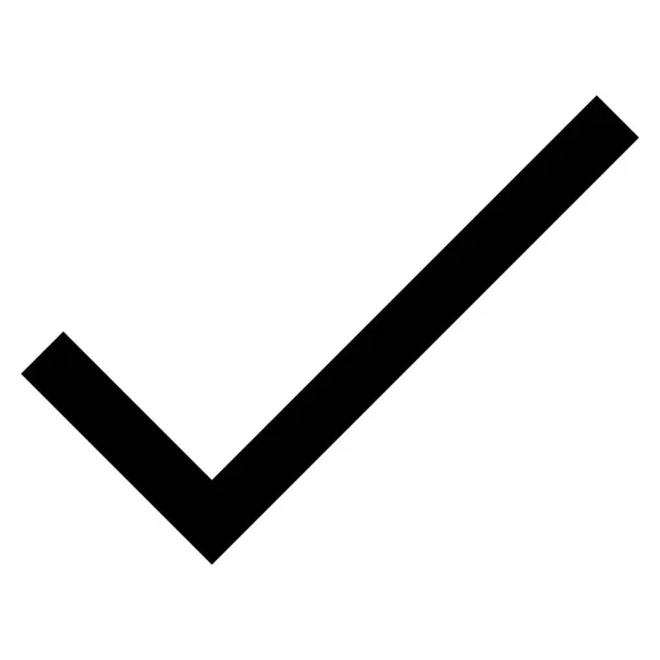 Ikone Der Schwarzen Zecke Markierungsvektorsymbol Isoliert Auf Weißem Hintergrund Richtiges — Stockvektor