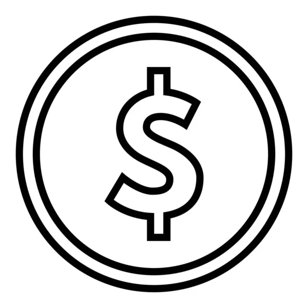 Dollar Ikone Trend Stil Geld Icon Vektor Dollarkreis Symbol Gewinnsymbole — Stockvektor