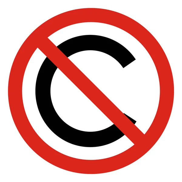 Значка Авторского Права Creative Commons Public Domain — стоковый вектор