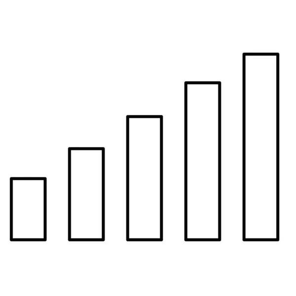 信号图标向量隔离在白色背景上 信号栏图标 — 图库矢量图片