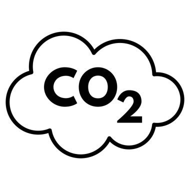 CO2 ikon vektörü. CO2 bulut simgesi. Karbondioksit simgesi
