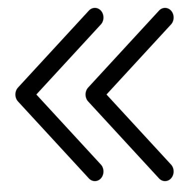 Beyaz arkaplanda izole edilmiş sol ok simgesi vektörü