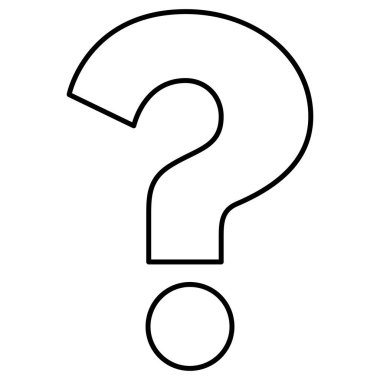 Beyaz arkaplanda izole edilmiş modaya uygun soru işareti vektörü