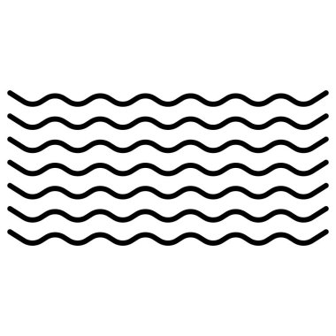 Beyaz arkaplanda moda tarzında dalga simgesi izole edildi. Su dalgası sembolü vektörü