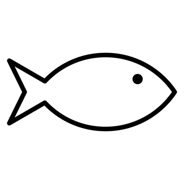 Fish Icon Simple Style Isolated White Background — Stock Vector