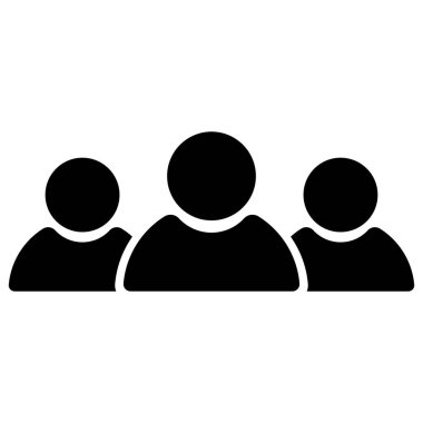 Takım ikon vektörü. Grup simgesi. Halk simgesi