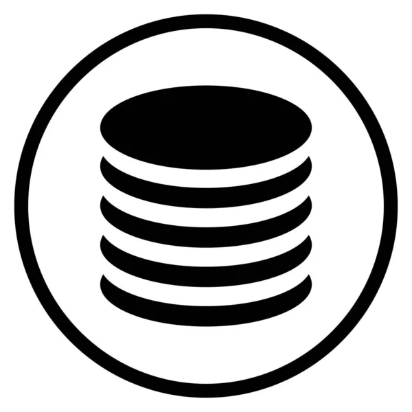 Vector Icono Base Datos Estilo Moda Aislado Sobre Fondo Blanco — Vector de stock