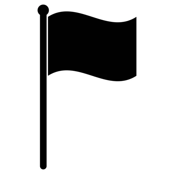 Beyaz Arkaplanda Izole Edilmiş Bayrak Simgesi Vektörü Vektör Illüstrasyonu — Stok Vektör