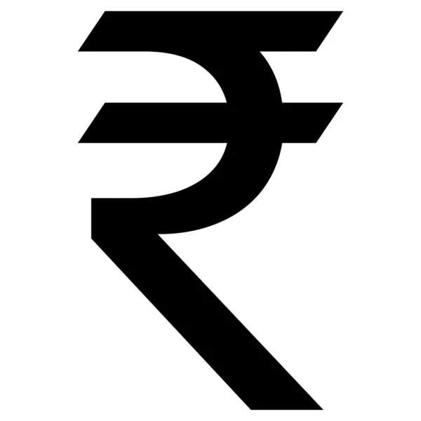 Rupia India Icono Vector Rupia India Símbolo Moneda Icono Dinero — Vector de stock