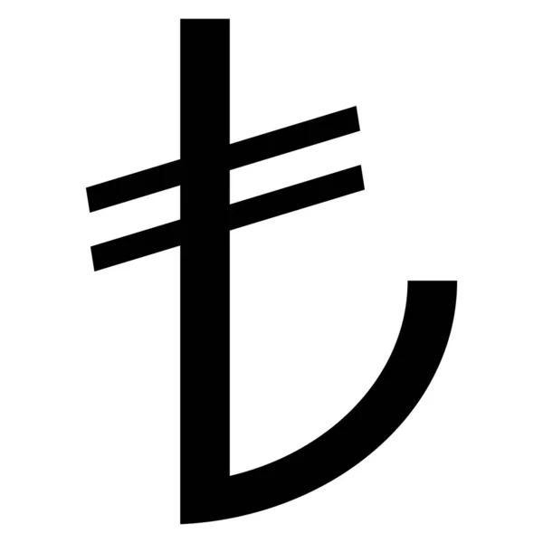 トルコリラアイコン トルコの通貨シンボルベクトル — ストックベクタ