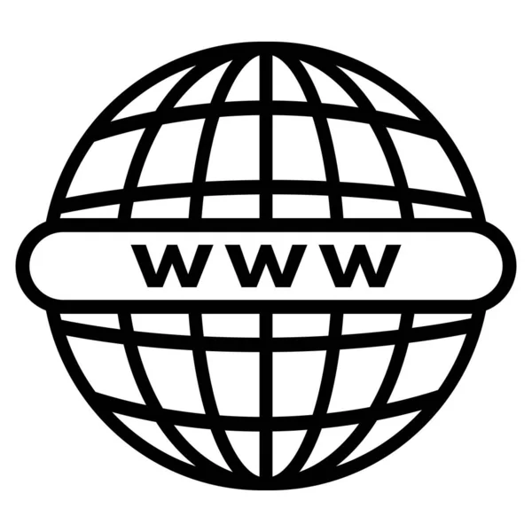 Ιστοσελίδα Διάνυσμα Εικονίδιο Εικονίδιο Www Παγκόσμια Εικονίδιο Web Internet Access — Διανυσματικό Αρχείο