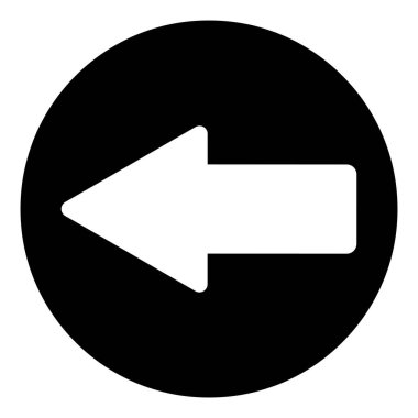 Arka ok simgesi düğmesi vektörü. Moda biçiminde bir önceki düğme simgesi