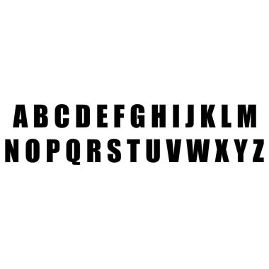  Büyük harfli alfabe beyaz arkaplanda izole edilmiş vektör