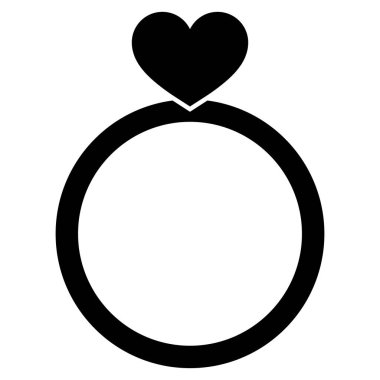 Moda tarzında kalp ikonu taşıyıcısı olan nikah yüzüğü