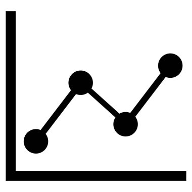 Grafik simgesi vektörü. Beyaz arkaplanda grafik simgesi izole edildi