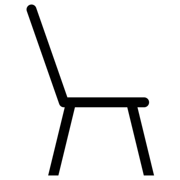 Vetor Ícone Cadeira Estilo Simples Isolado Fundo Branco Ícone Assento — Vetor de Stock