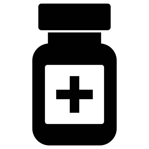 Medicine Bottle Icon Vector Isolated White Background Medicament Icon — Stock Vector